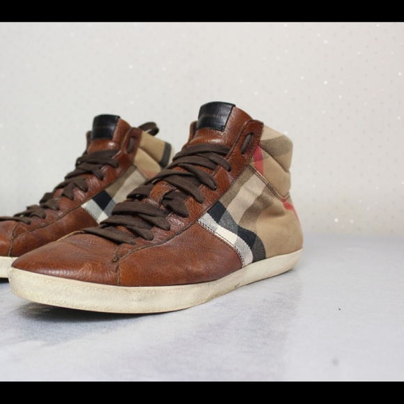 Burberry hightop vintage check sneakers - Picture 3 of 8